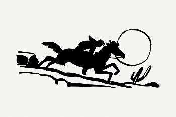 Cowboy silhouette clipart illustration psd. | Free PSD - rawpixel