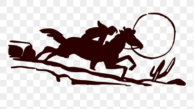 Cowboy silhouette png sticker illustration, | Free PNG - rawpixel