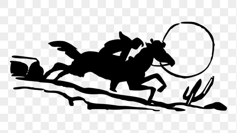 Cowboy silhouette png sticker illustration, | Free PNG - rawpixel