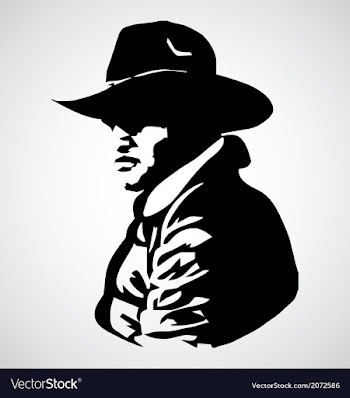  					Cowboy Stencil vector&nbsp;image														