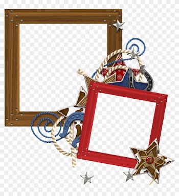 Cowgirl Clipart Frame - Cowboy Photo Frame Transparent