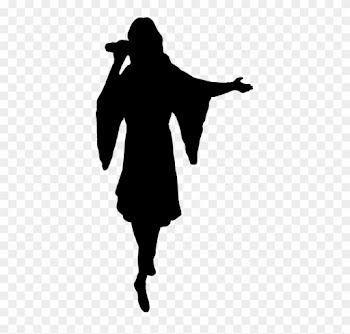 Cowgirl Silhouette, Silhouette Of Singer - Girl Singing Silhouette Png
