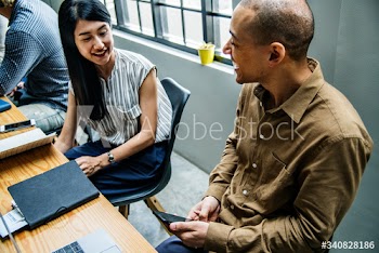 Coworkers in a business meeting