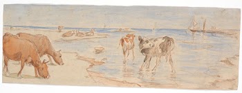 Cows and calves near the embarkation | Free Photo - rawpixel
