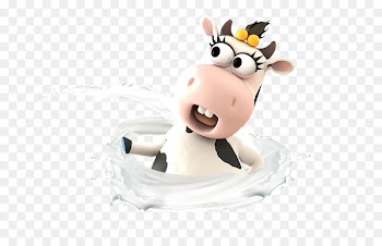 Cows milk Dairy cattle Bottle - Cartoon Cow 