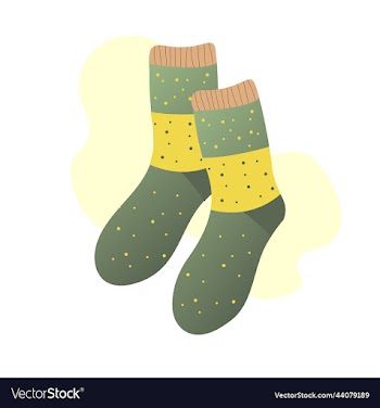cozy and warm socks of autumn shades