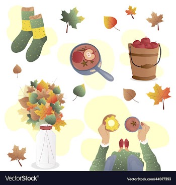cozy collection of autumn stickers warm and