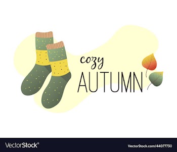 cozy warm socks in autumn colors
