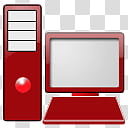 CP Christmas Object Dock, of red computer monitor and tower transparent background PNG clipart