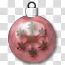 CP Christmas Object Dock, pink and brown bauble transparent background PNG clipart