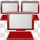 CP Christmas Object Dock, three red monitors art transparent background PNG clipart
