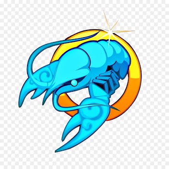 Crab Cancer Awareness ribbon Drawing Astrological sign - Creative lobster logo 