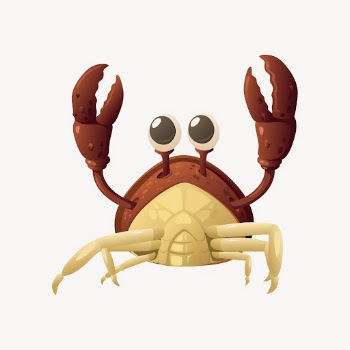Crab clipart, animal illustration vector. | Free Vector - rawpixel