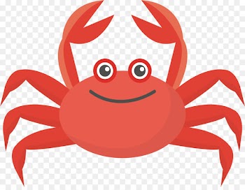 Crab Colorful Run Euclidean vector Illustration - Red crab vector 