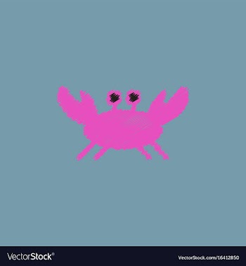 Crab in cartoon style seafood product design in vector image