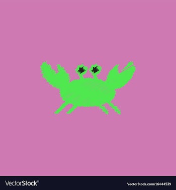 Crab in cartoon style seafood product design in vector image