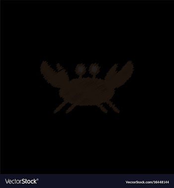 Crab in cartoon style seafood product design in vector image