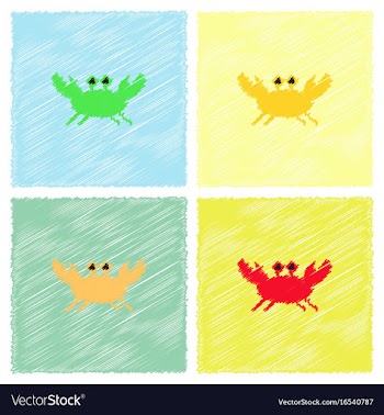 Crab in cartoon style seafood product design in vector image