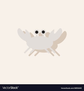 Crab in cartoon style seafood product design in vector image