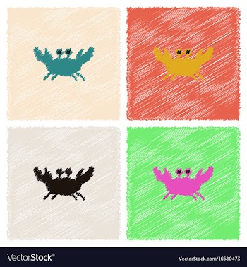 Crab in cartoon style seafood product design in vector image