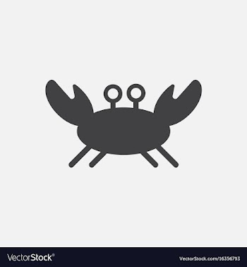 Crab in cartoon style seafood product design vector image