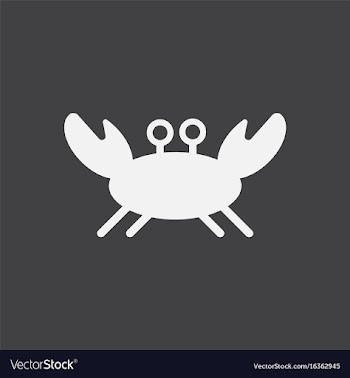 Crab in cartoon style seafood product design vector image