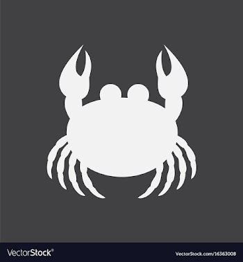 Crab in cartoon style seafood product design vector image