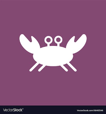 Crab in cartoon style seafood product design vector image