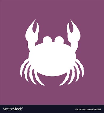 Crab in cartoon style seafood product design vector image