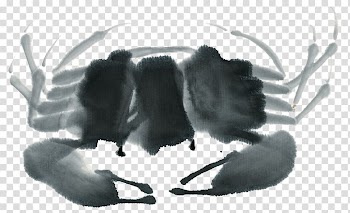 Crab Ink wash painting Watercolor painting, crab transparent background PNG clipart