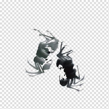 Crab Ink wash painting Watercolor painting, crab transparent background PNG clipart