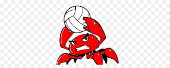 Crab Logo Volleyball Clip art - Red Crabs 