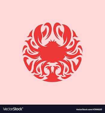 crab ornament luxury creative logo