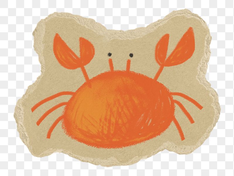 Crab png sticker, torn paper | Free PNG - rawpixel