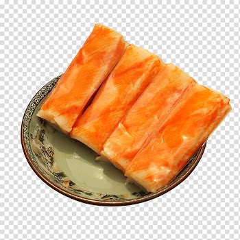 Crab stick Sushi Hot pot Japanese Cuisine, Japanese Crab Stick transparent background PNG clipart