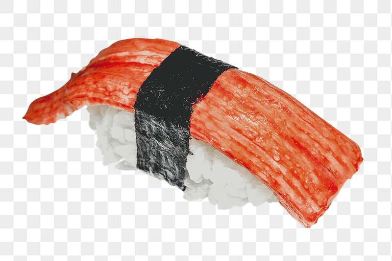 Crab stick sushi png sticker, | Free PNG - rawpixel