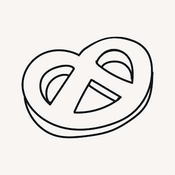 Crack pretzel, snack food doodle | Free Photo Illustration - rawpixel