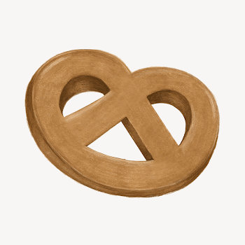 Crack pretzel, snack food illustration | Free Photo Illustration - rawpixel