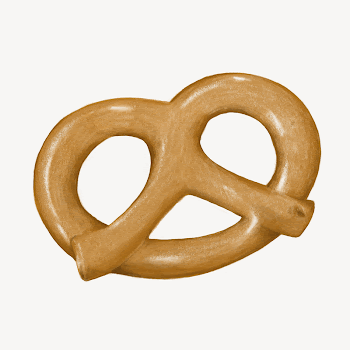 Crack pretzel, snack food illustration | Free Photo Illustration - rawpixel