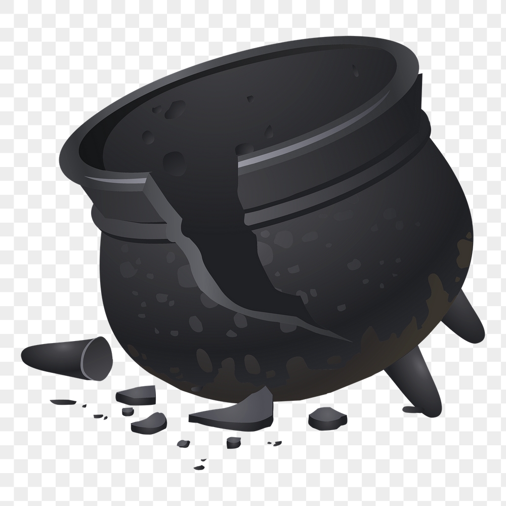 Cracked cauldron png sticker,  | Free PNG - rawpixel
