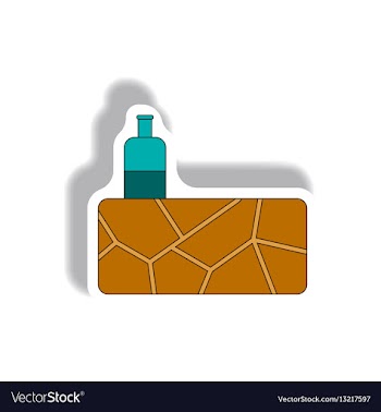 Cracked earth and bottle of water drought vector image