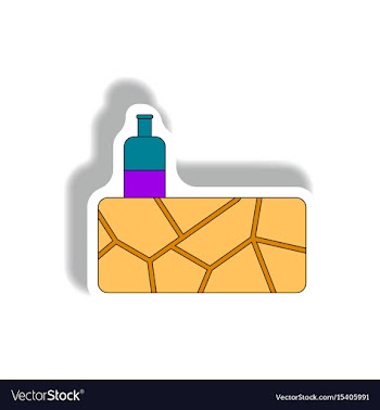 Cracked earth and bottle of water drought vector image