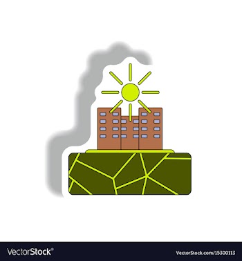 Cracked earth and buildings drought in city vector image
