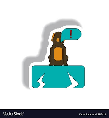 Cracked earth and dog drought effects on animals vector image