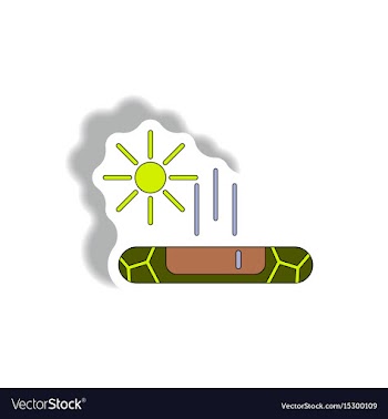 Cracked earth and evaporation of water vector image