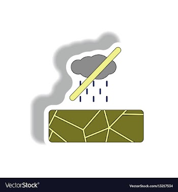 Cracked earth and no rain no rain sign drought vector image
