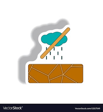 Cracked earth and no rain no rain sign drought vector image