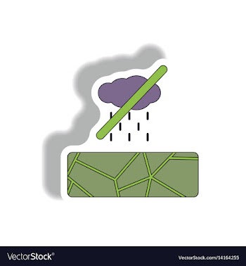 Cracked earth and no rain no rain sign drought vector image