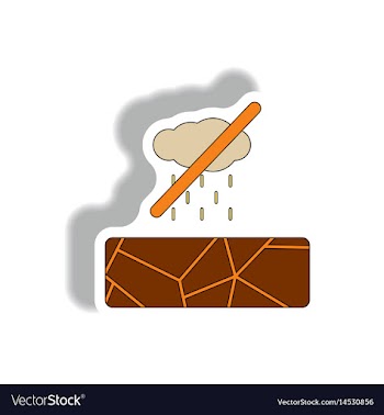 Cracked earth and no rain no rain sign drought vector image