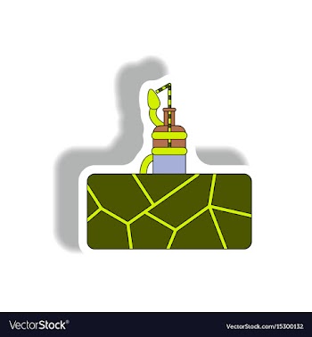 Cracked earth and plant drink water drought vector image